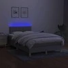 Lova su spyruoklėmis/čiužiniu/LED, pilka, 120x200cm, audinys