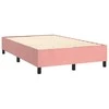 Lova su spyruoklėmis/čiužiniu/LED, rožinė, 120x200cm, aksomas
