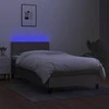 Lova su spyruoklėmis/čiužiniu/LED, taupe, 100x200 cm, audinys