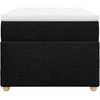 Lova su spyruoklėmis ir čiužiniu, juoda, 90x200 cm, audinys