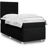Lova su spyruoklėmis ir čiužiniu, juoda, 90x200 cm, audinys