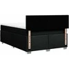 Lova su spyruoklėmis ir čiužiniu, juoda, 140x200 cm, audinys