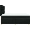 Lova su spyruoklėmis ir čiužiniu, juodos, 140x190 cm, audinys