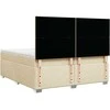 Lova su spyruoklėmis ir čiužiniu, kreminė, 200x200 cm, audinys