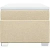 Lova su spyruoklėmis ir čiužiniu, kreminė, 100x200cm, audinys