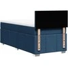 Lova su spyruoklėmis ir čiužiniu, mėlyna, 90x200 cm, audinys
