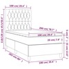 Lova su spyruoklėmis ir čiužiniu, mėlyna, 100x200cm, audinys
