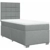 Lova su spyruoklėmis ir čiužiniu, pilka, 100x200cm, audinys
