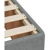 Lova su spyruoklėmis ir čiužiniu, pilka, 80x200cm, audinys