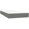 Lova su spyruoklėmis ir čiužiniu, pilka, 120x190cm, audinys