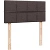 Lova su spyruoklėmis ir čiužiniu, ruda, 100x200cm, audinys