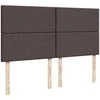 Lova su spyruoklėmis ir čiužiniu, ruda, 200x200 cm, audinys