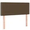 Lova su spyruoklėmis ir čiužiniu, ruda, 100x200cm, audinys