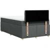 Lova su spyruoklėmis ir čiužiniu, tamsiai pilka, 120x200 cm