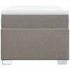 Lova su spyruoklėmis ir čiužiniu, taupe, 80x200 cm, audinys