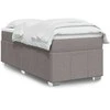 Lova su spyruoklėmis ir čiužiniu, taupe, 80x200 cm, audinys