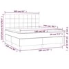 Lova su spyruoklėmis ir čiužiniu, taupe, 160x200 cm, audinys