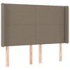 Lova su spyruoklėmis ir čiužiniu, taupe, 140x200 cm, audinys
