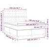 Lova su spyruoklėmis ir čiužiniu, žalia, 140x190 cm, aksomas