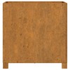 Loveliai su kojelėm, 2vnt., rūdžių, 49x47x50cm, Corten plienas