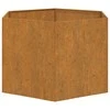 Lovelis, rūdžių spalvos, 60x60x45cm, Corten plienas