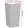 Lovelis su išimamu įdėklu, antracito, 11/26,5l, PP ratanas