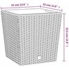 Lovelis su išimamu įdėklu, antracito, 21/32l, PP ratanas