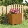 Lovelis su kojelėmis, rūdžių, 42x40x43cm, Corten plienas
