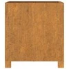 Lovelis su kojelėmis, rūdžių, 42x40x43cm, Corten plienas