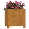 Lovelis su kojelėmis, rūdžių, 42x40x43cm, Corten plienas