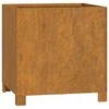 Lovelis su kojelėmis, rūdžių, 42x40x43cm, Corten plienas