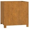 Lovelis su kojelėmis, rūdžių, 49x47x50cm, Corten plienas