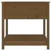Lovelis su lentyna, medaus rudas, 82,5x82,5x81cm, pušis