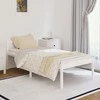 Lova senjorams, balta, 90x190cm, pušies masyvas, vienvietė