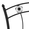 Lova Lovos rėmas, juodas, 90x200cm, metalas, futbolo dizaino