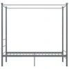 Lova Lovos rėmas su baldakimu, pilkos spalvos, 90x200cm, metalas