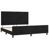 Lova Lovos rėmas su galvūgaliu, juodos spalvos, 180x200 cm, aksomas