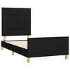 Lova Lovos rėmas su galvūgaliu, juodos spalvos, 90x200cm, audinys