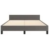 Lova Lovos rėmas su galvūgaliu, pilkos, 140x190cm, dirbtinė oda