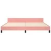 Lova Lovos rėmas su galvūgaliu, rožinės spalvos, 200x200 cm, aksomas