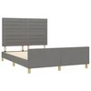 Lova Lovos rėmas be čiužinio, tamsiai pilkas, 140x200cm, audinys