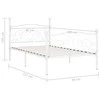 Lova Lovos rėmas su grotelių pagrindu, baltas, 90x200cm, metalas