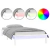 Lova Lovos rėmas su LED, baltas, 75x190cm, mediena, vienvietis
