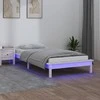 Lova Lovos rėmas su LED, baltas, 90x190cm, mediena, vienvietis