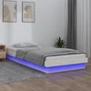 Lova Lovos rėmas su LED, baltas, 90x190cm, mediena, vienvietis