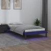 Lova Lovos rėmas su LED, pilkas, 75x190cm, mediena, vienvietis