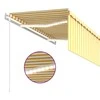 Markizė su uždanga/LED/vėjo jutikliu, geltona/balta, 3x2,5m