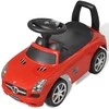 Kojomis varomas vaikiškas automobilis, raudonos spalvos