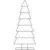 Metalinė Kalėdų eglutė, juodos spalvos, 210cm