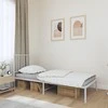 Lova Metalinis lovos rėmas su galvūgaliu, baltas, 90x190cm